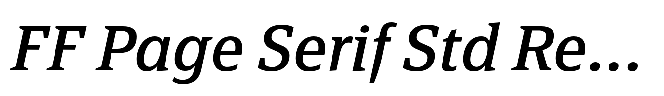 FF Page Serif Std Regular Italic